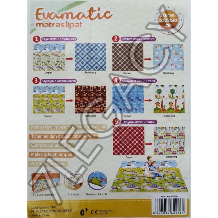 "'''] Evamatic matras lipat 180x200cm /evamat tikar lipat 180x200cm / karpet