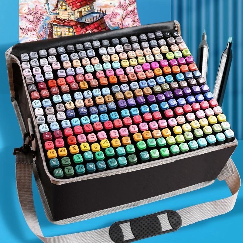 

Pena Spidol Lukis 120/168 buah Spidol Permanen Manga Pena Kuas Cat Air Dengan Tas Kepala Pena Ganda Perlengkapan Sekolah Seni |KjRVCyGU|