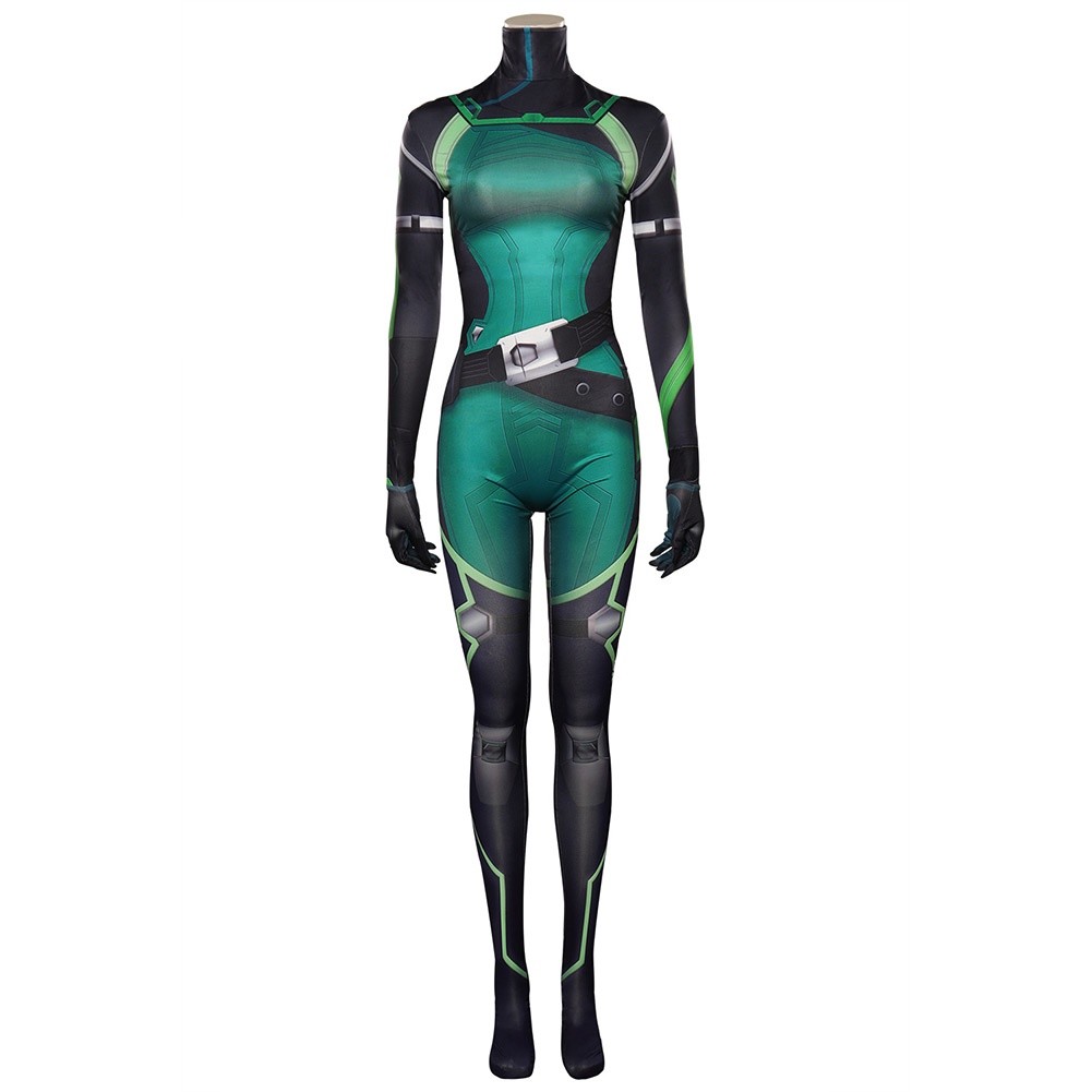 VALORANT Viper Cosplay Kostum Jumpsuit Halloween Pakaian Karnaval |hZGXPGfF|