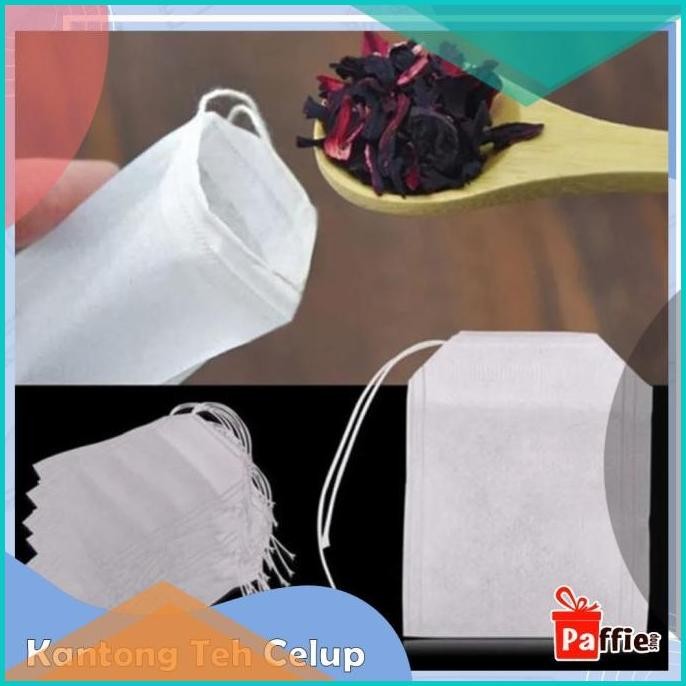 

Kantong Teh Celup Kosong Tea Bag Filter Sari Daun Wangi Kemasan Tali A