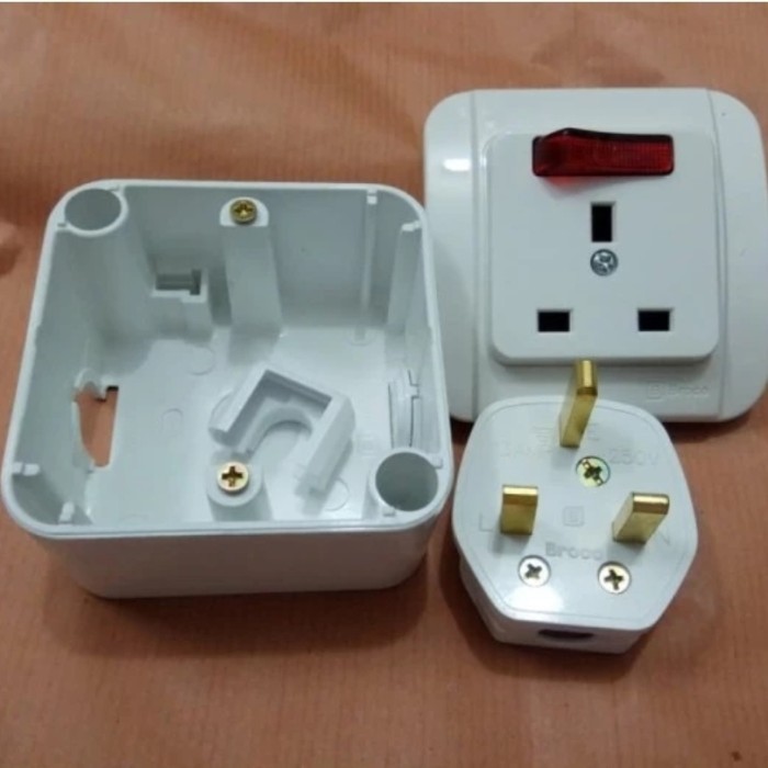 Termurah Stop Kontak Ac Kaki 3 + Steker