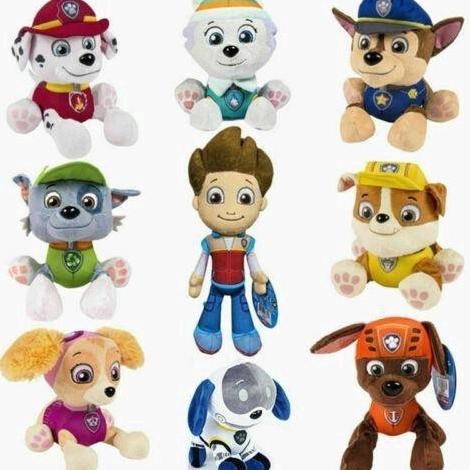 01 - Boneka Paw Patrol 18CM Set 6 Karakter Boneka Everest Skye Rocky [terbaik]