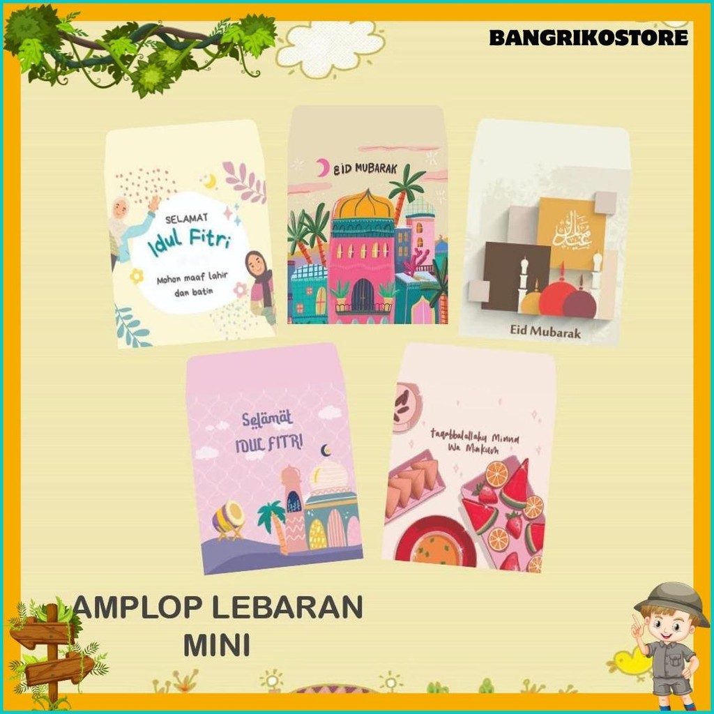 

( 10 Pcs ) Amplop Lebaran Mini/Amplop Angpao Mini/Lebaran Eid Mubarak Ramadan (Murmer)