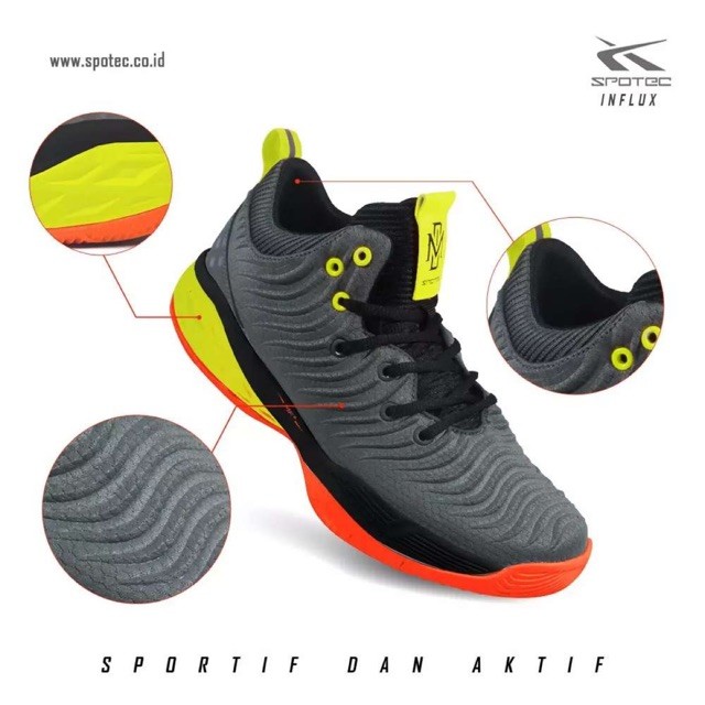 BIG SALE  Sepatu Basket Spotec Influx 100% ORI