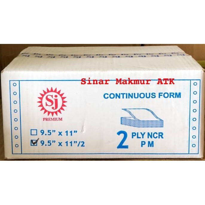 

TERMURAH - Continuous Form / Kertas Komputer SJ 91/2x11 2ply:2 (K2:2)