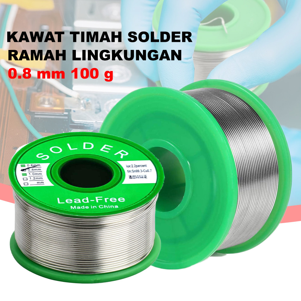 

- CHImposs Kawat Timah Solder Ramah Lingkungan High Purity Tin Wire 100g - WS114 -