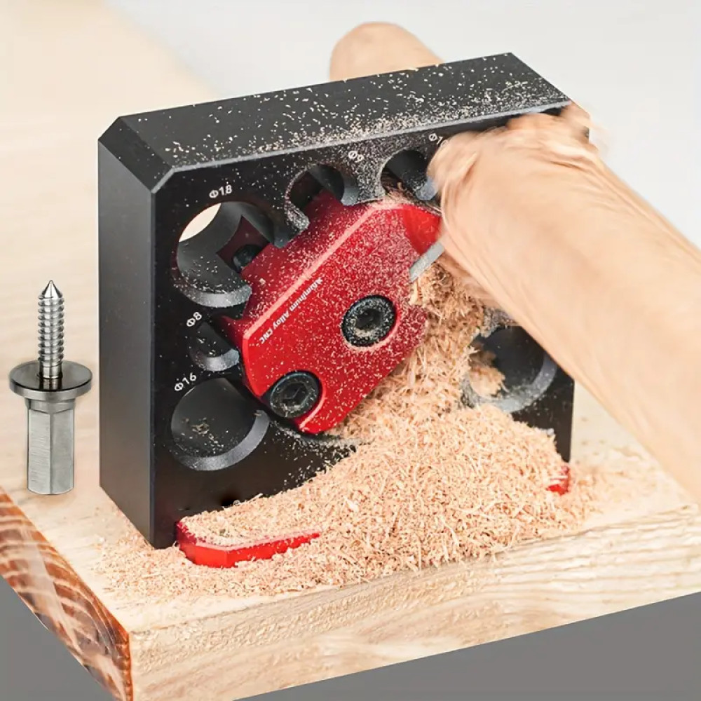 

- JUFEI Alat Serut Kayu Pembuat Dowel Maker Aluminium Alloy CNC - JF442 -