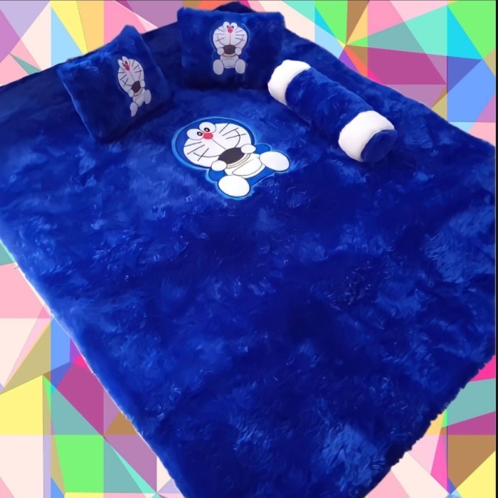 MURAH  SURPET BULU RASFUR KARAKTER | KARPET BULU | KASUR KARPET | TIKAR BULU - Biru
