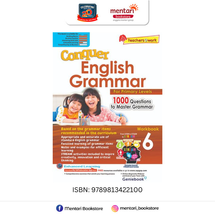 

SAP Conquer English Grammar for Primary Levels Workbook Buku SD