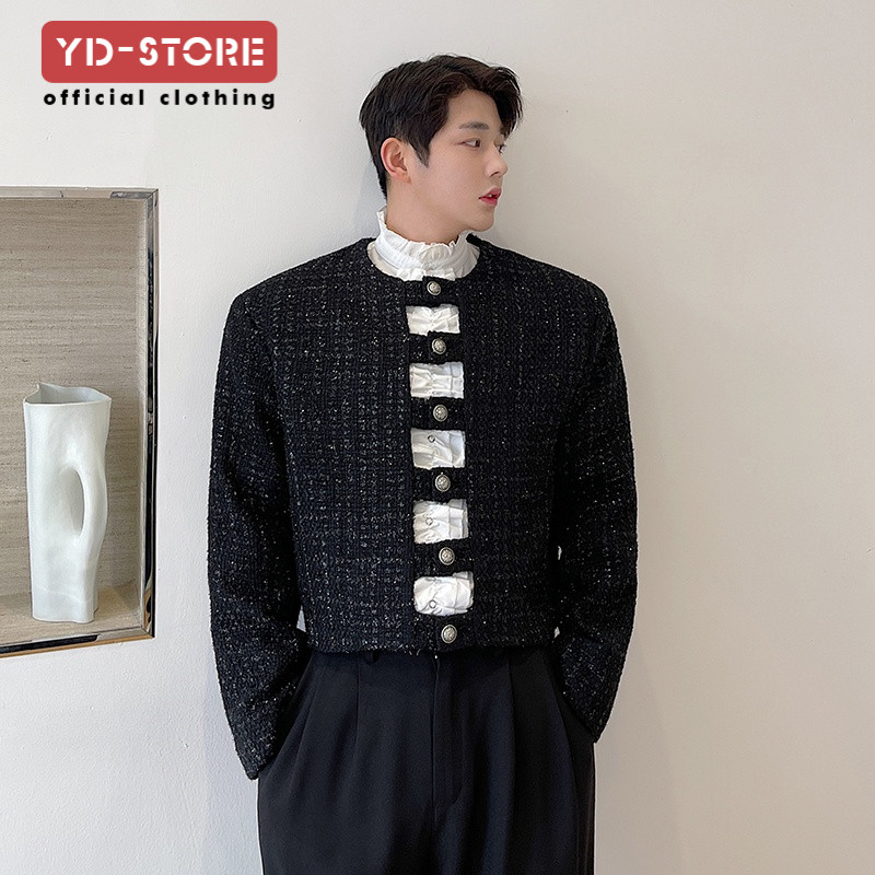 Gaya Desainer Atasan High-End Jas Pendek Niche Jaket Pria Catwalk Musim Semi Musim Gugur Trendi |pEa