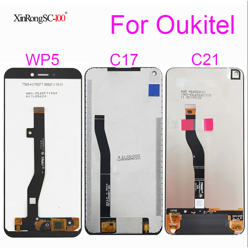 Untuk OUKITEL C17 WP21 WP5 C21 F150 iiiF150 WP6 LCD Display Touch Screen Digitizer Glass Panel Repla