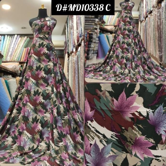 :>:>:>:>] Kain Maxmara Lux print Motif Daun Abstrak D#MD10338 C