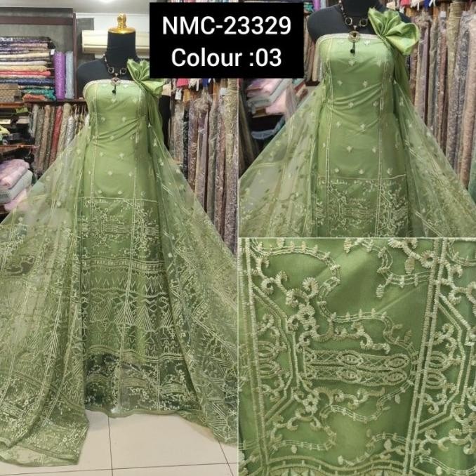 =====] Kain Tile Brokat Etnik/Sumba NMC-23329 Sage green