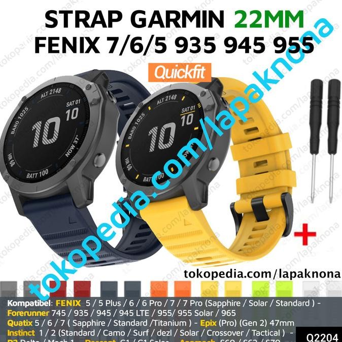 Ready QUICKFIT 22mm Strap Garmin Fenix 7 6 5 Pro Plus 955 Instinct 945 Tali