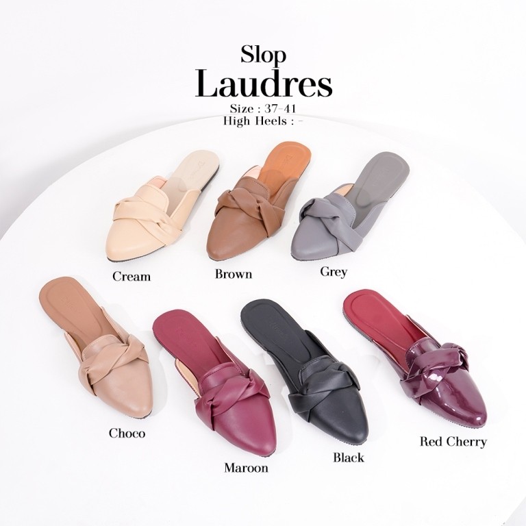SEPATU SANDAL WANITA  Deliwafa - [Sandal Wanita] Laudres Slop