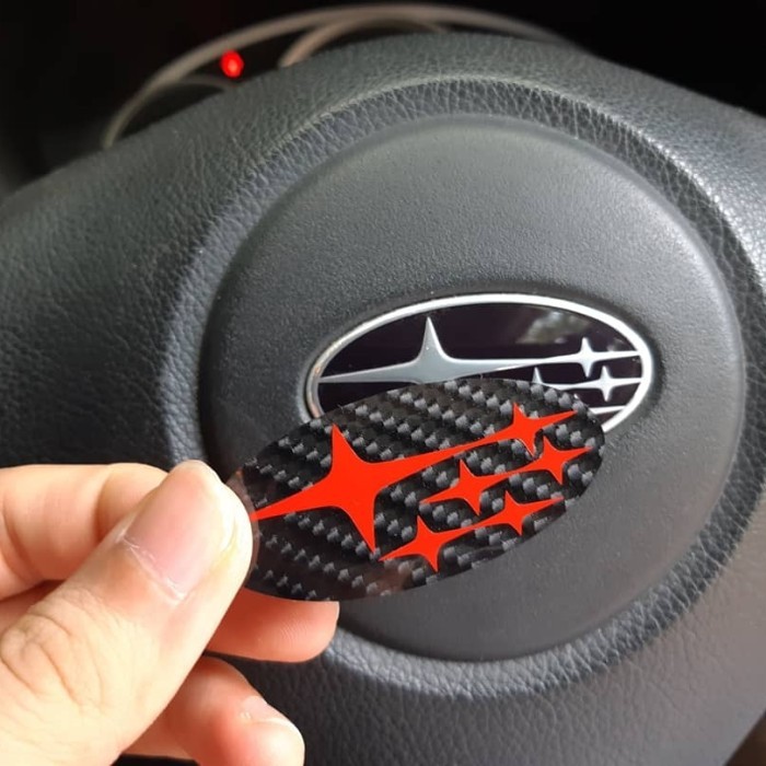 Termurah Stiker Overlay Emblem Setir Subaru