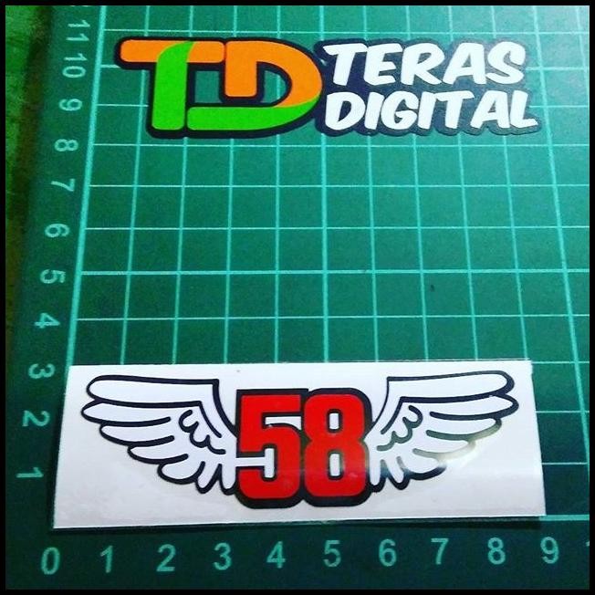 

HOT DEAL CUTTING STICKER 58 WINGS, MARCO SIMONCELLI.