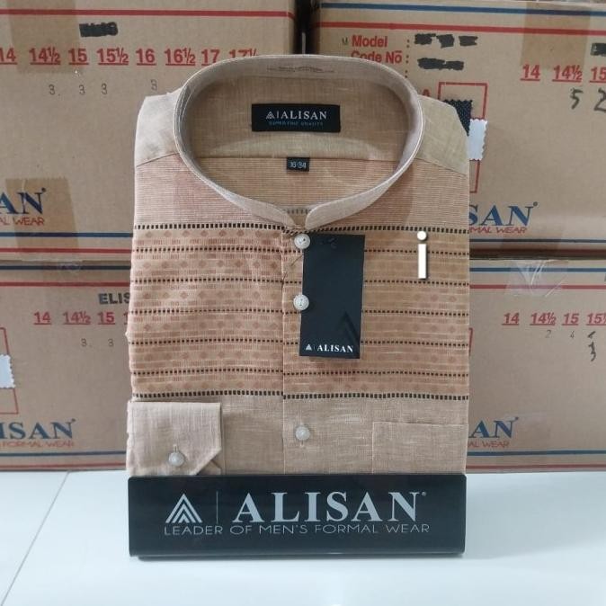 Promo Kemeja Alisan Koko Putih Reguler Lengan Panjang COD