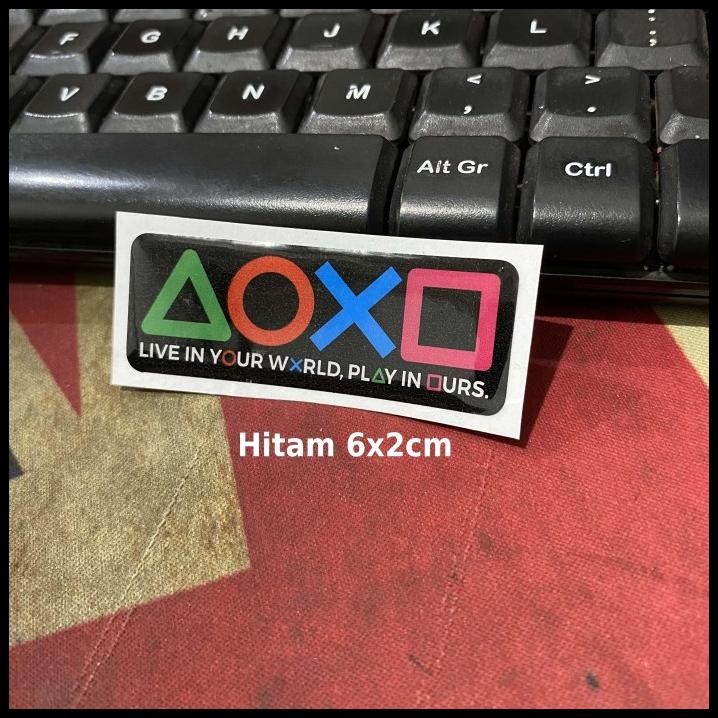 

HOT DEAL STICKER TIMBUL RESIN GAME JOYSTICK LIVE IN YOUR WORLD PLAY IN OURS LOGO LYCAL 3D KECIL SATUAN !!
