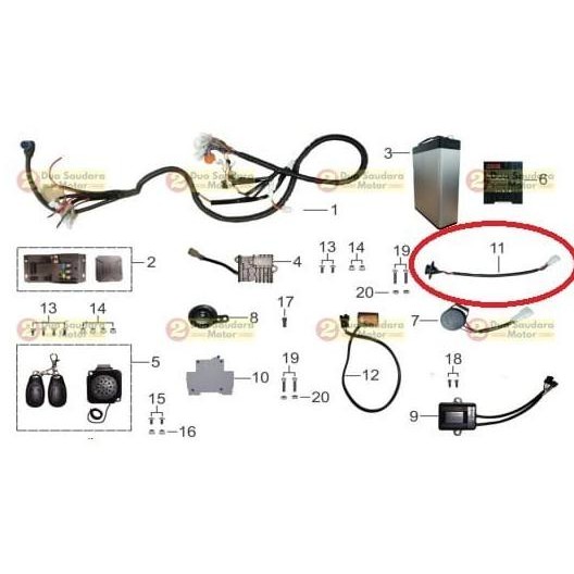 ORGINAL CHARGER BATTERY CONNECTOR SEPEDA MOTOR LISTRIK E-MOTO VIAR Q1
