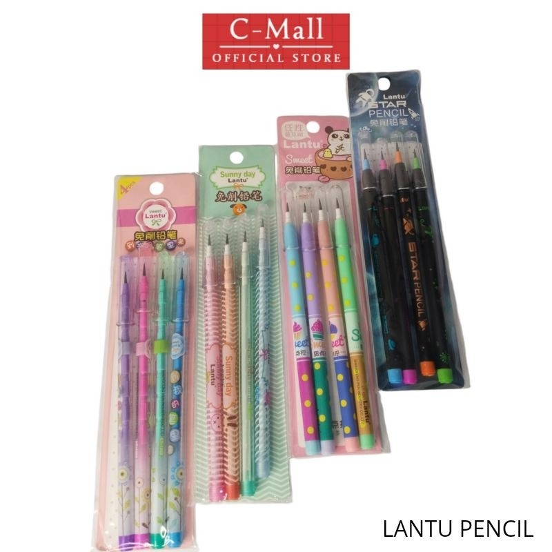 

KING ATK Pensil Bensia LANTU / Pensil Susun Sambung 1set isi 4 pcs,