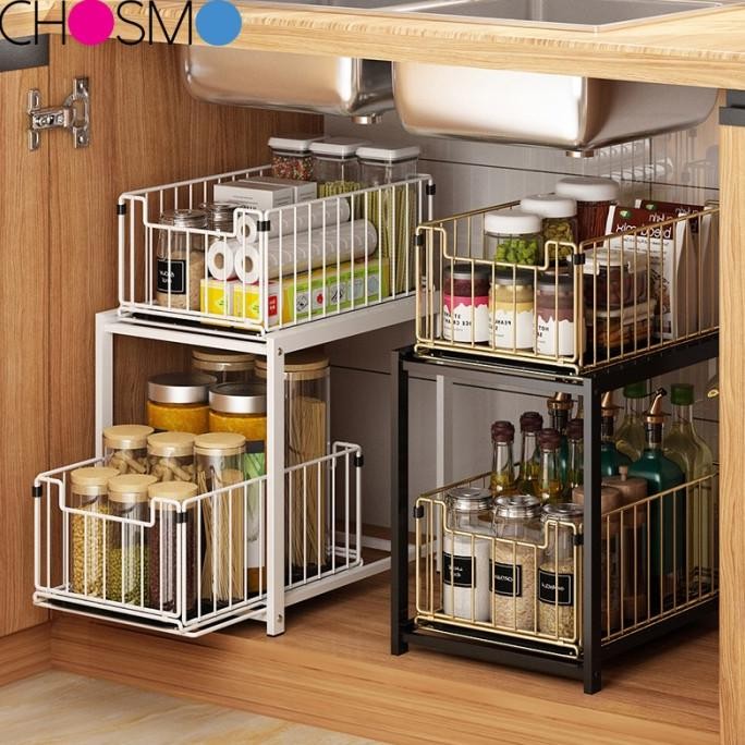 BEBAS ONGKIR - Rak dapur bawah wastafel kitchen rack rak kabinet lemari dapur tarik