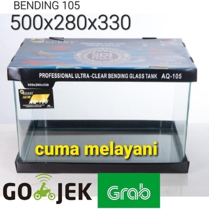 Siap Kirim aquarium bending 105 bending glass tank 105 RECENT