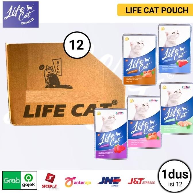 

LIFE CAT POUCH 85GR ( 1 DUS ISI 12 ) MAKANAN KUCING WET FOOD ORIGINAL