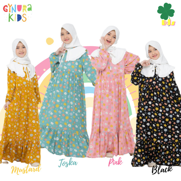 TERJAMIN Baju gamis anak homedress rayon Gynura kids HD03
