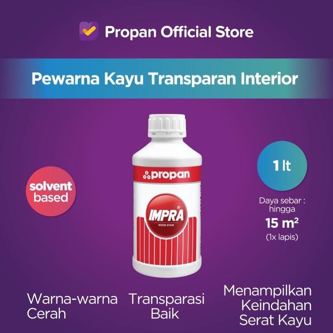

CAT KAYU PROPAN IMPRA WOOD STAIN COCOA BROWN WS-162 B - 1L ORIGINAL