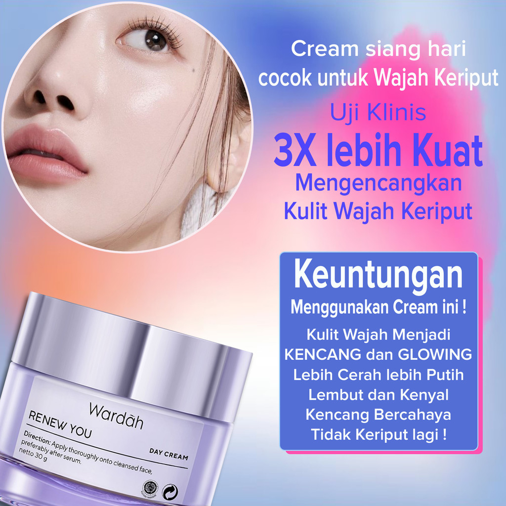 BEST SELLER Cream Glowing wajah cream Pengencang wajah Penghilang Keriput wajah digunakan siang hari