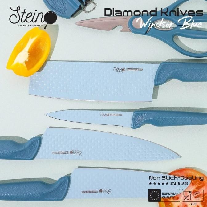 

Berkualitas Stein Cookware Diamond Knives Set 6 in 1 Pisau Dapur