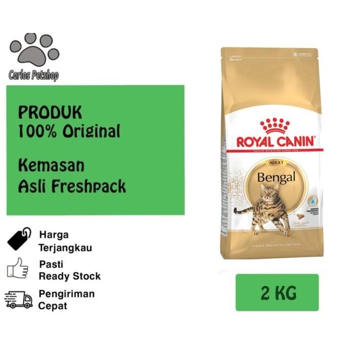 

ROYAL CANIN CAT ADULT BENGAL 2KG - TERMURAH ORIGINAL