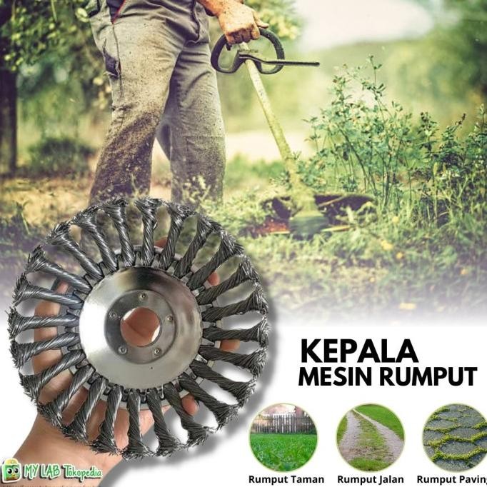 

Berkualitas Kepala Pisau Sikat Kawat Mesin Potong Rumput Teras Jalan Paving Block