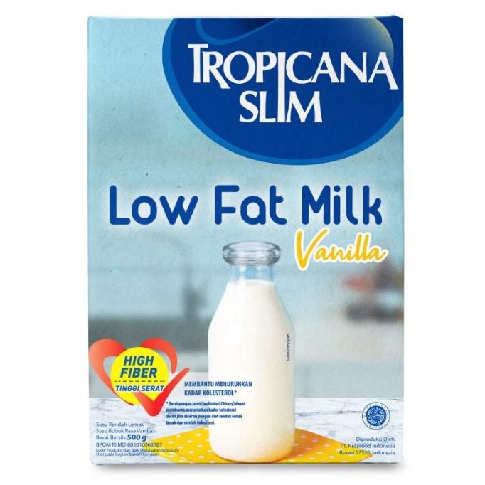 

Terlaris Tropicana Slim Milk Low Fat Vanilla 500Gr Ready Stok