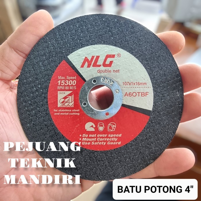 :::::::] BATU GERINDA POTONG BESI 4" X 1MM / BATU GURINDA POTONG 4INCH NLG
