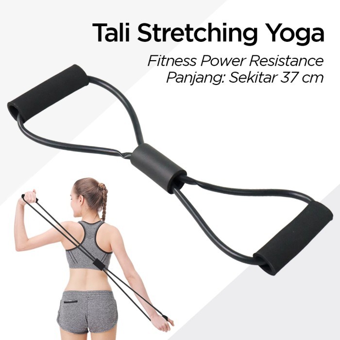 fm fit Pull Rope Strap Yoga Band Chest Expander Yoga Workout Resistance Rope Tali Elastis Yoga Alat 