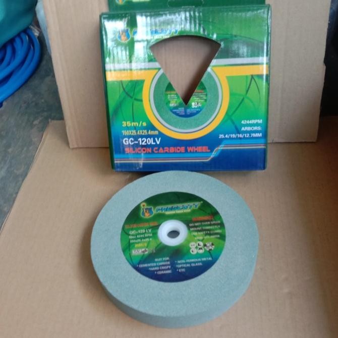 

Berkualitas Batu Gerinda Duduk GC-100 Hijau 6" Inch X 1 1/4" X 25mm Asah Pisau