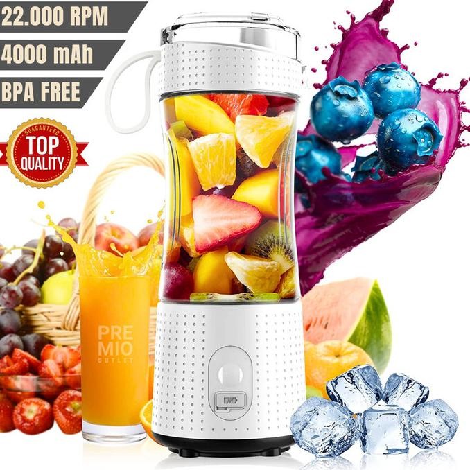 

Berkualitas PREMIO Mini Blender Juicer Cup Portable 6 Mata Pisau USB 380 ML