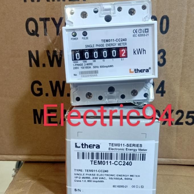kwh meter 1 phase Thera TEM011-CC240 10(100)A Analog direct