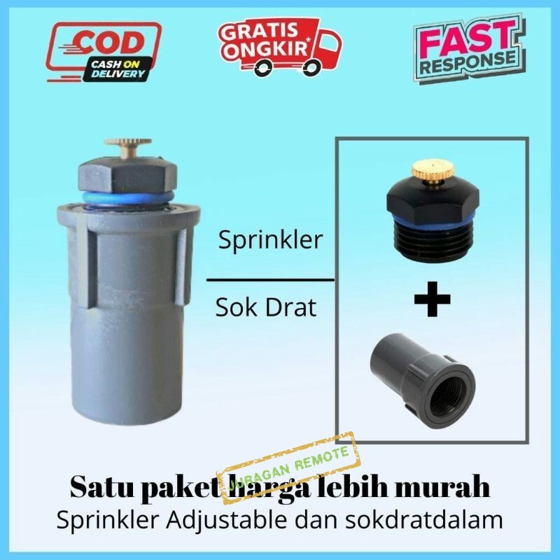 Sprinkler Adjustable Sprinkler Taman Sistem irigasi Pertanian Set Sok Drat Dalam