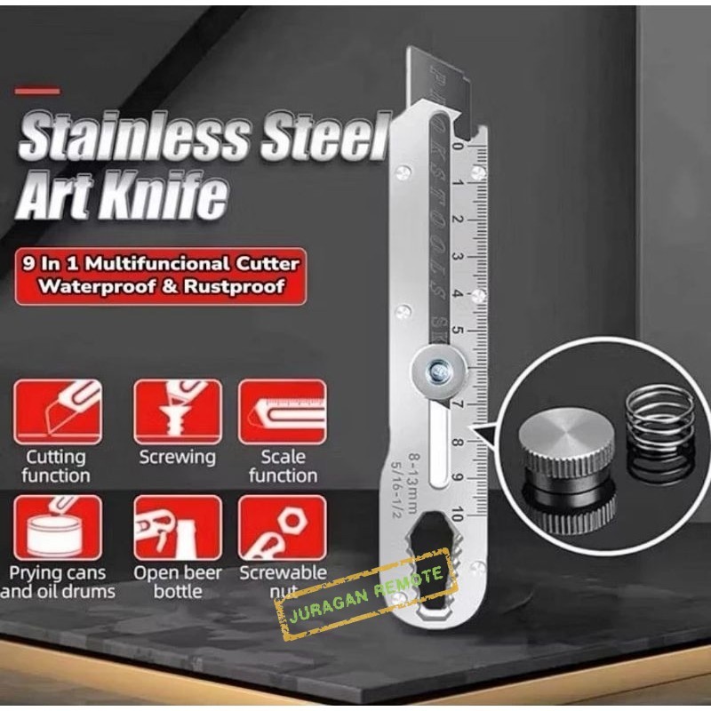 

Pisau Cutter Besar Stainless Cuter 18mm Multifungsi