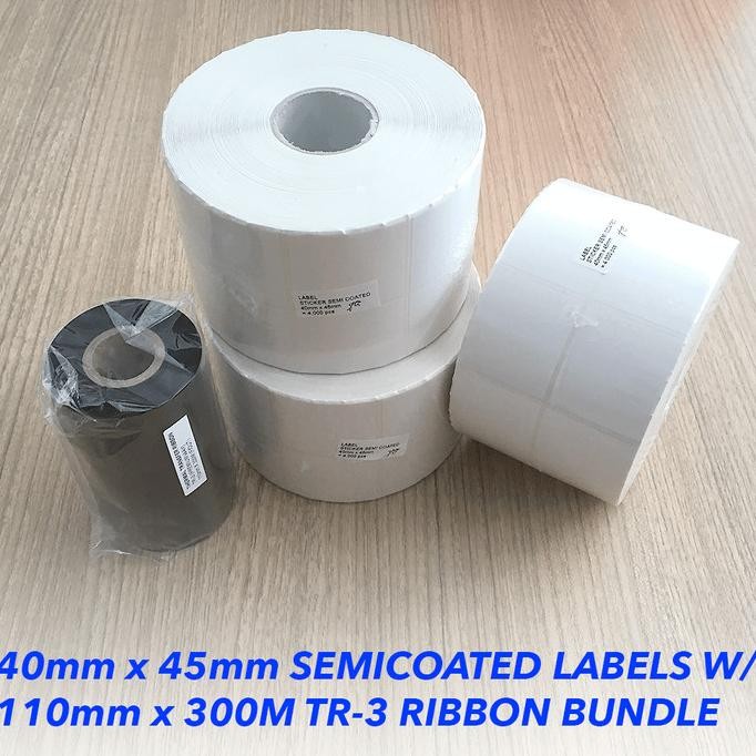 

Paket Label Sticker Semicoated Uk 40mm x 45mm (2 Baris) + Ribbon Wax