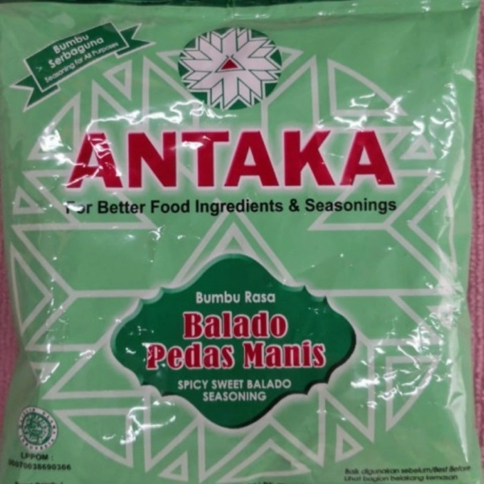 

Termurah Bumbu Antaka Rasa Balado Pedas Manis 1 Renceng Isi 10 Pcs 100Gr Ready