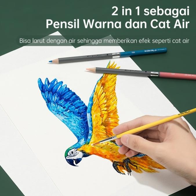 

NUSIGN WATERCOLOR PENCIL / PENSIL WARNA 48 72 WARNA GRATIS KUAS NS731