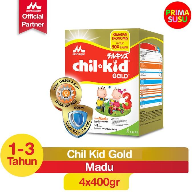 

Chil Kid 3 Gold 1600 Gram, Madu, Vanila, Susu Formula Anak