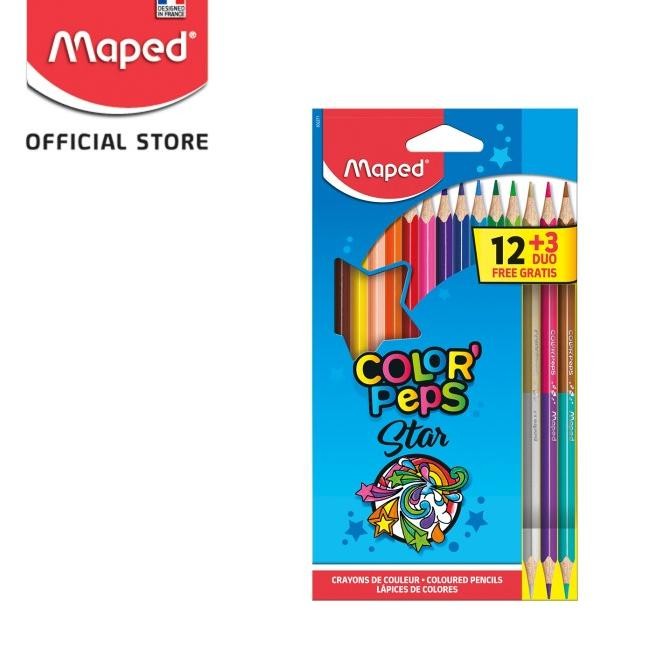 

MAPED PENSIL WARNA COLOR PEPS 12 + 3 DUO - CARDBOARD BOX