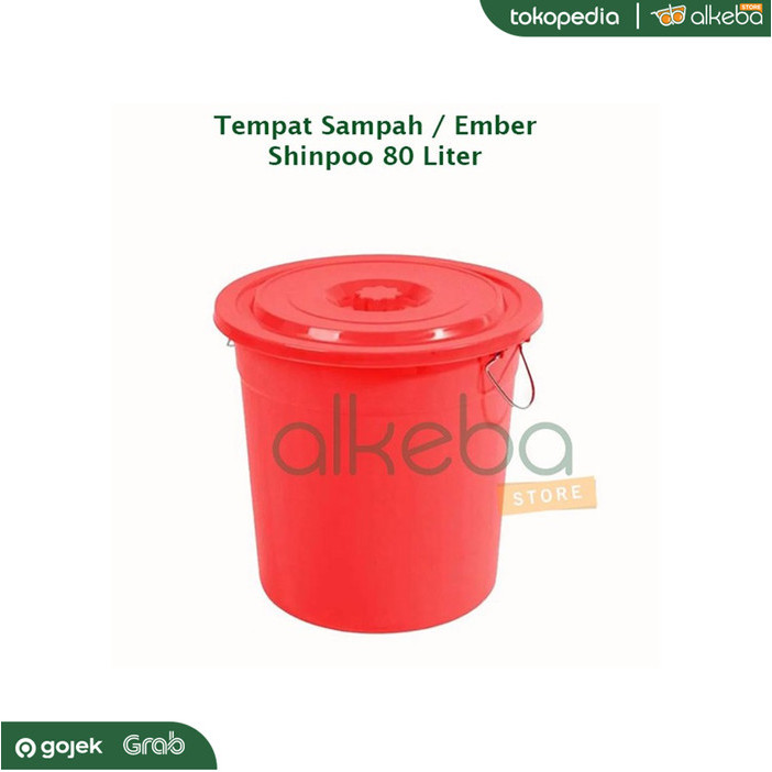 Ember Besar 80 liter merk shinpo/Ember Bak Shinpo Merah
