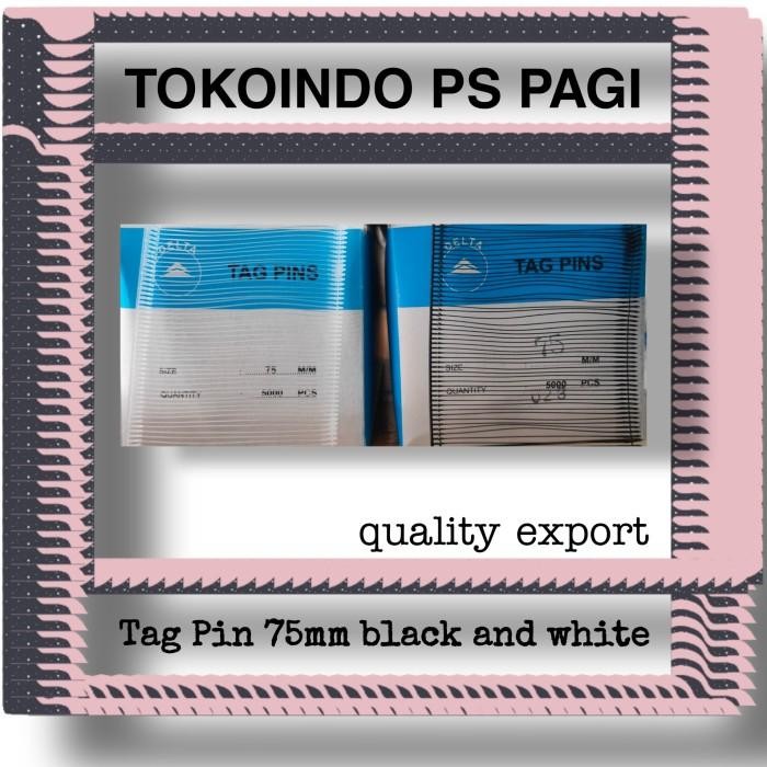 Tag Pin Laundry, Tag Pin Pakaian, 75Mm Black And White, Quality Export