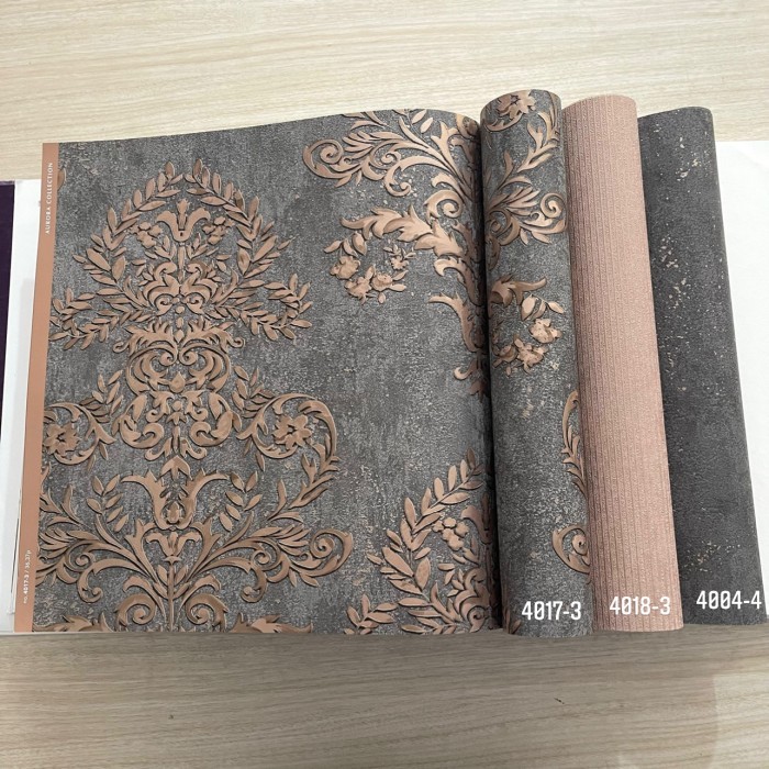 Wallpaper Dinding Peremium Vinyl Roll Besar Korea Ruang Tamu Kantor